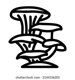 oyster mushroom line icon vector. oyster mushroom sign. isolated contour symbol black illustration