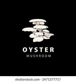 oyster mushroom logo illustration suitable for vegetable shops and gardens	