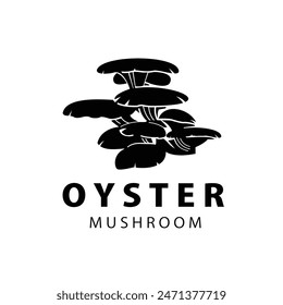 oyster mushroom logo illustration suitable for vegetable shops and gardens	