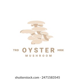 oyster mushroom logo illustration suitable for vegetable shops and gardens