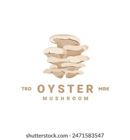 oyster mushroom logo illustration suitable for vegetable shops and gardens