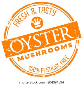 oyster mushrooms stamp