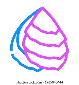 vector de icono del color del océano de ostión. seña oceánica ostión. ilustración de símbolo aislado