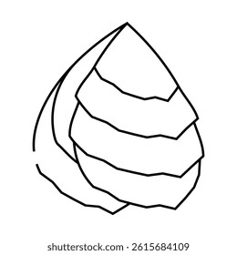 oyster ocean line icon vector. oyster ocean sign. isolated contour symbol black illustration