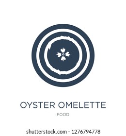 oyster omelette icon vector on white background, oyster omelette trendy filled icons from Food collection, oyster omelette vector illustration