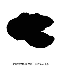 Oyster (Ostreidae) Silent On a Side View Silhouette Found In Map Of Ocean All Around The World. Good To Use For Element Print Book, Animal Book and Animal Content