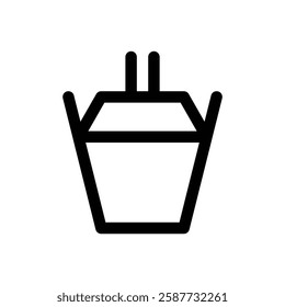 Oyster pail. Editable stroke vector icon.