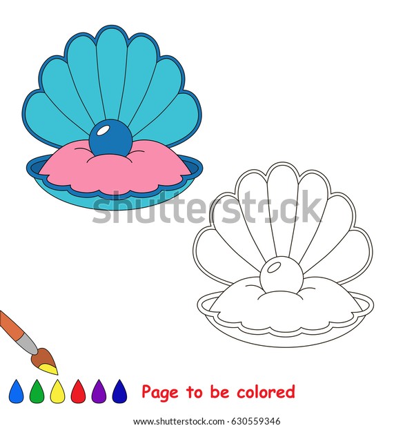 Oyster Pearl Be Colored Coloring Book Stock Vector Royalty Free 630559346