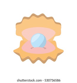 oyster pearl seafood beach vector illustration eps 10