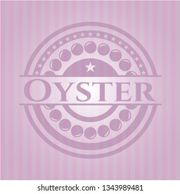 Oyster pink emblem. Retro