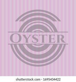 Oyster pink emblem. Retro. Vector Illustration. Detailed.