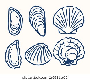 Oyster Retro Hand Drawn Illustrations
