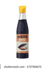 Oyster sauce bottle isolated on white background vector