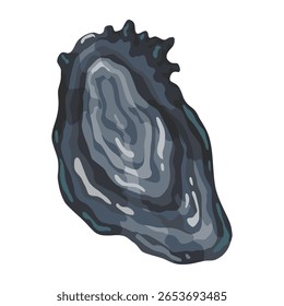 Ostra. Concha do mar, ícone de desenho animado. Molusco aquático exótico da concha subaquática do oceano. Conchas de praia tropicais. Ilustração de desenho animado vetorial
