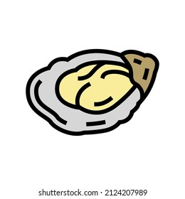 oyster seafood color icon vector. oyster seafood sign. isolated symbol illustration