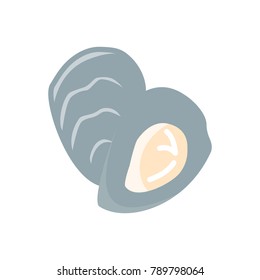 Oyster seafood flat icon