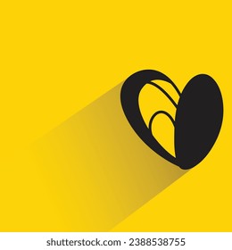 ostión con sombra sobre fondo amarillo