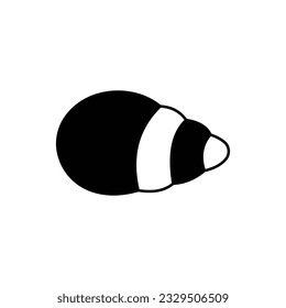 Oyster shell Glyph Vector Icon that can easily edit or modify

