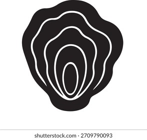 Oyster Shell Icon – Vector Illustration