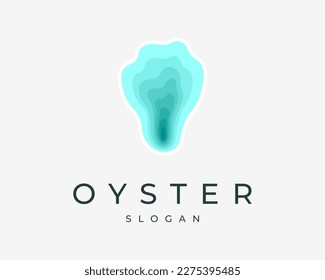 Oyster Shell Scallop Pearl Mussel Biventil Clam Abstract Luxus Pastel Farbiges Vektorlogo Design