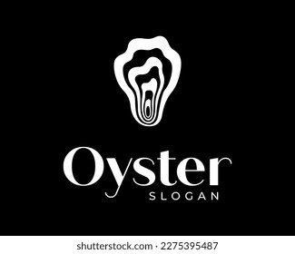 Oyster Shell Scallop Pearl Mussel Biventil Clam Abstract Luxury Simple Modern Vector Logo Design