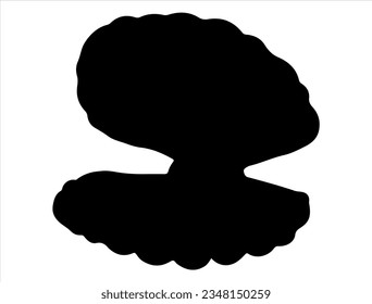 Oyster shell silhouette vector art