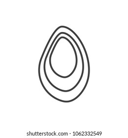 Oyster, shellfish line icon.