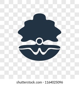 Oyster vector icon isolated on transparent background, Oyster logo concept