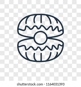 Oyster vector icon isolated on transparent background, Oyster logo concept