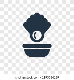 Oyster vector icon isolated on transparent background, Oyster transparency logo concept