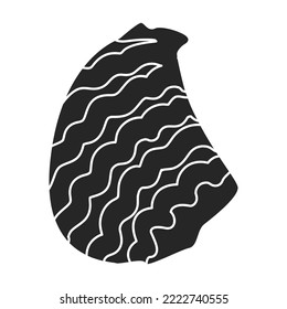 Oyster vector icon.Black vector icon isolated on white background oyster.