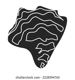 Icono vector ostión.Icono vector negro aislado en ostión de fondo blanco.