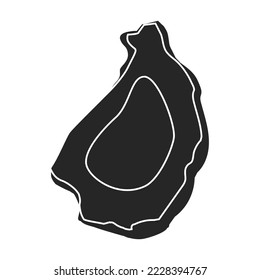Oyster vector icon.Black vector icon isolated on white background oyster.