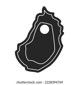 Oyster vector icon.Black vector icon isolated on white background oyster.