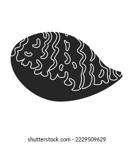 Oyster vector icon.Black vector icon isolated on white background oyster.