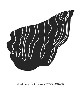 Oyster vector icon.Black vector icon isolated on white background oyster.