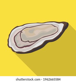 Oyster vector icon.Flat vector icon isolated on white background oyster.