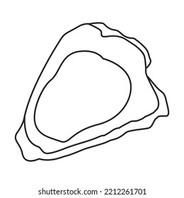 Oyster vector icon.Outline vector icon isolated on white background oyster.