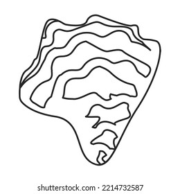 Oyster Vektorsymbol.Umrisslinie Vektorsymbol einzeln auf weißem Hintergrund.