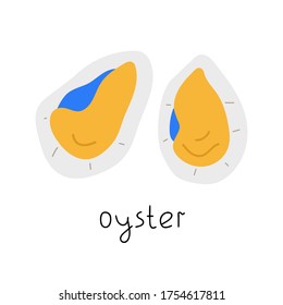 Oyster. Vector illustration on white background.