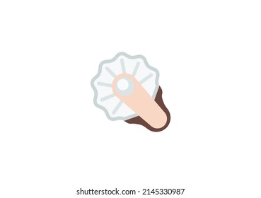 Oyster Vector Isolated Emoticon. Oyster Icon