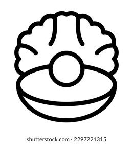 Oyster Vector Line Icon Design