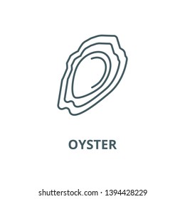 Oyster Vector Line Icon, Linear Concept, Outline Sign, Symbol