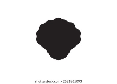 Ilustração da silhueta do vetor da ostra isolada no fundo branco