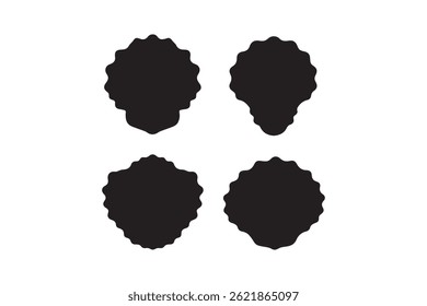 Ilustração da silhueta do vetor da ostra isolada no fundo branco