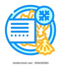 oysters frozen sea food color icon vector. oysters frozen sea food sign. isolated symbol illustration