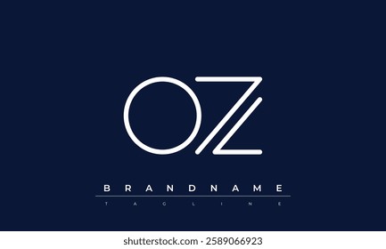 OZ Abstract letter logo. This logo icon incorporate with abstract shape in the creative way