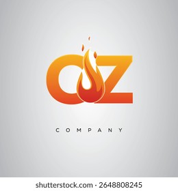 OZ Creative Fire Letter Diseño de Logo