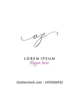 OZ Initial beauty monogram logo vector
