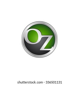 OZ initial circle logo green